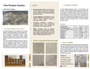 کاتالوگ محصولات شرکت یکتا فسفات تولید کننده دی کلسیم فسفات صادراتی